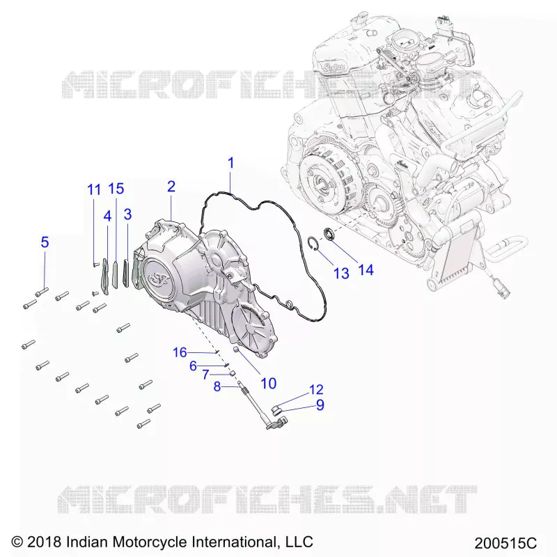 ENGINE, PRIMARY AND TAPA DEL EMBRAGUE