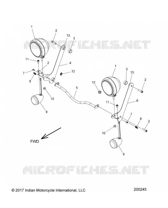 ELECTRICA, LIGHT BAR AND TURN SIGNAL, FRONT