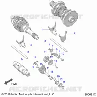 DRIVE TRAIN, HORQUILLAS DE CAMBIO AND DRUM