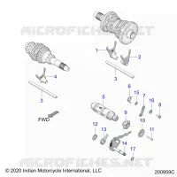 DRIVE TRAIN, HORQUILLAS DE CAMBIO AND DRUM