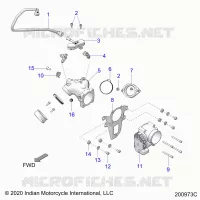 SISTEMA DE COMBUSTIBLE, FUEL CLAM SHELL/THROTTLE BODY