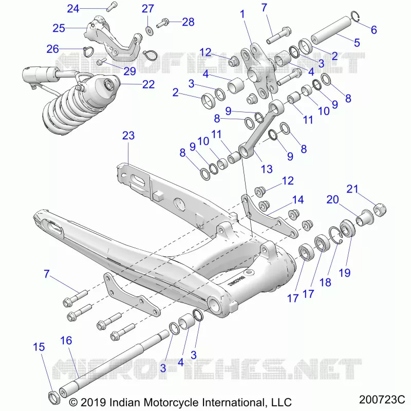 SUSPENSION TRASERA ASM., SWING ARM AND SHOCK