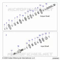 TREN, INPUT/OUTPUT SHAFT ASM.