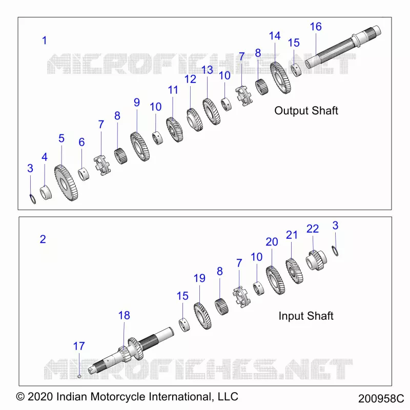 TREN, INPUT/OUTPUT SHAFT ASM.