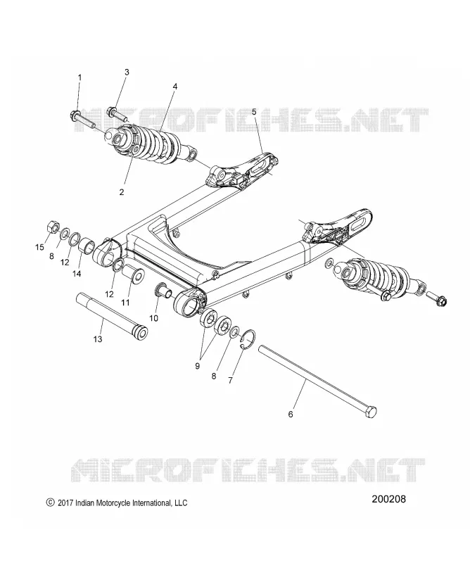 SUSPENSION TRASERA ASM., SWING ARM AND SHOCKS