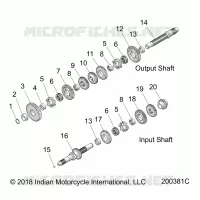 TREN, INPUT/OUTPUT SHAFT ASM.