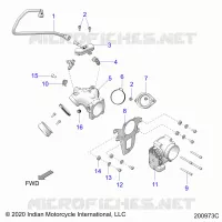 SISTEMA DE COMBUSTIBLE, FUEL CLAM SHELL/THROTTLE BODY