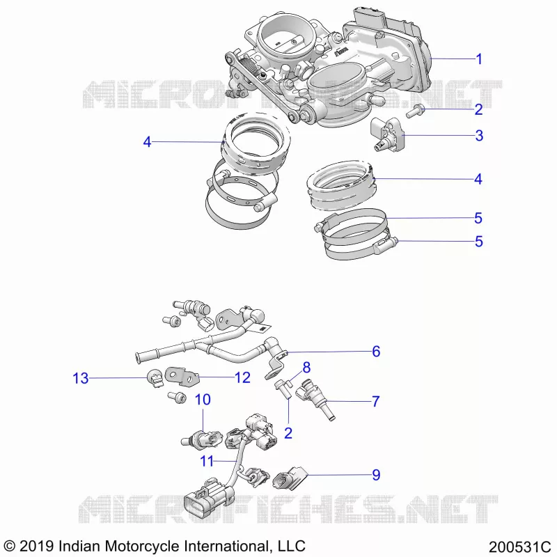 ENGINE, CUERPO DE MARIPOSA AND FUEL RAIL