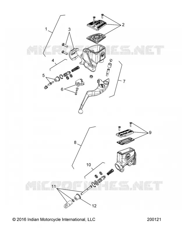 FRENOS, MASTER CYL., FRONT AND REAR