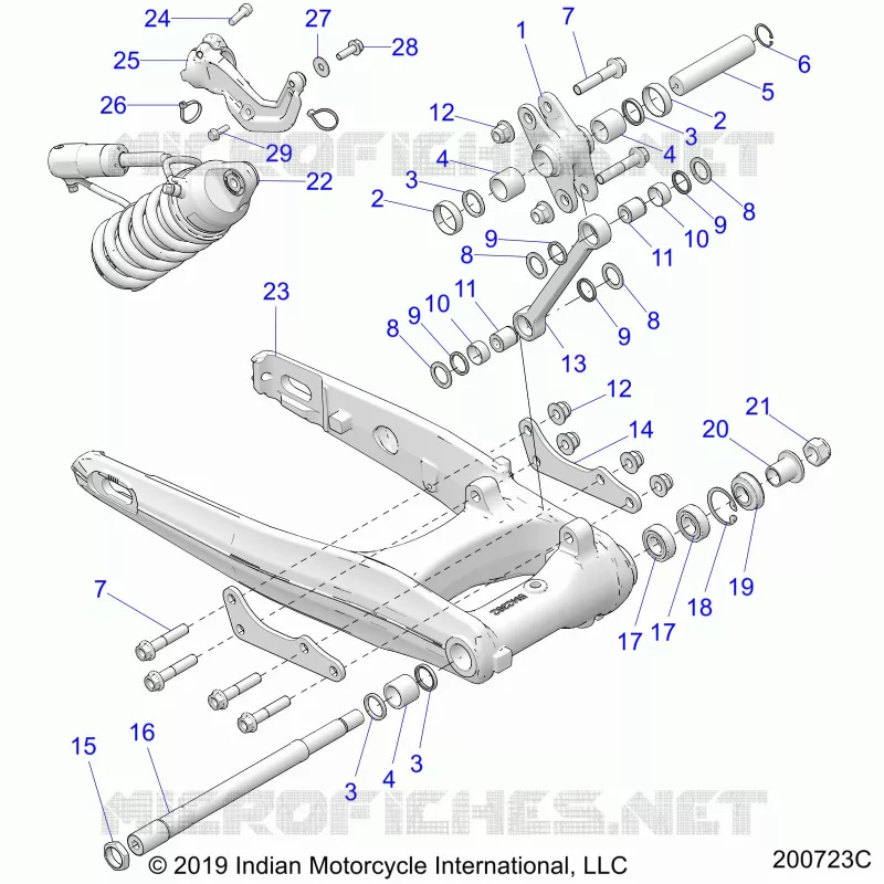 SUSPENSION TRASERA ASM., SWING ARM AND SHOCK
