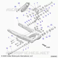 SUSPENSION TRASERA ASM., SWING ARM AND SHOCK