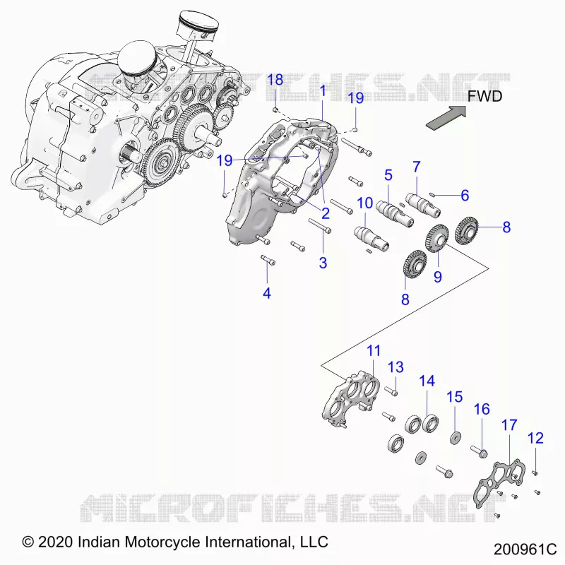 MOTOR, CAM SHAFTS AND GEARS