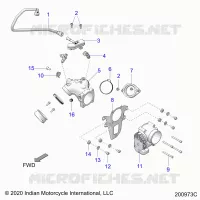 SISTEMA DE COMBUSTIBLE, FUEL CLAM SHELL/THROTTLE BODY