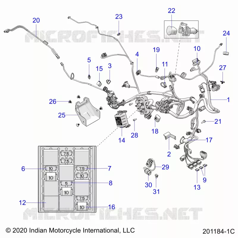 ELECTRICA, WIRE HARNESS - N22RZA22/RZS25/RTE25 (201184