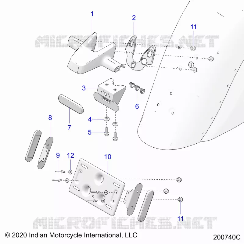 SOPORTE DE LA MATRÃ­CULA/REAR LIGHT HOUSING