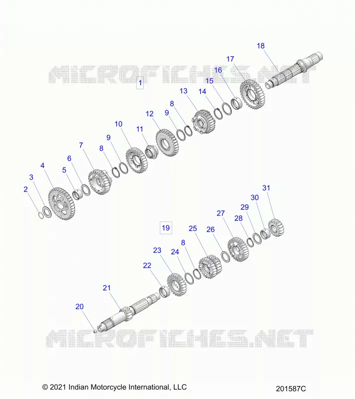 TREN, INPUT/OUTPUT SHAFT ASM.