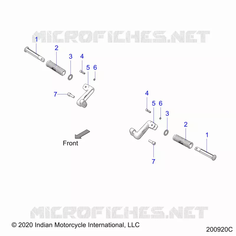 CHASSIS, FOOTPEG, PASSENGER