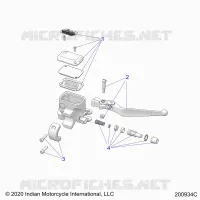 FRENO FRONTAL, LEVER AND MASTER CYLINDER