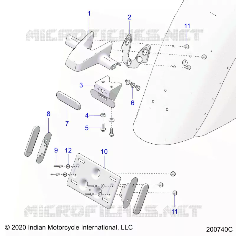 SOPORTE DE LA MATRÃ­CULA/REAR LIGHT HOUSING