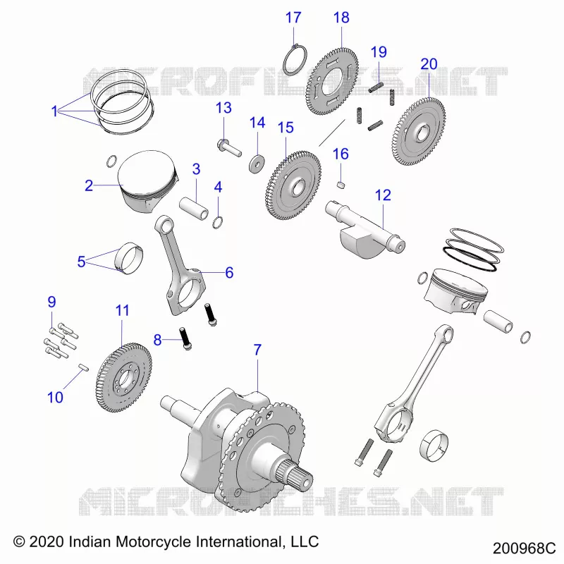 ENGINE, PISTON AND CIGUEÑAL