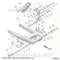 SUSPENSION TRASERA ASM., SWING ARM AND SHOCK