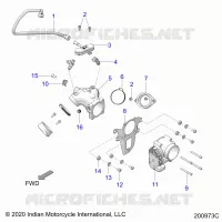 SISTEMA DE COMBUSTIBLE, FUEL CLAM SHELL/THROTTLE BODY
