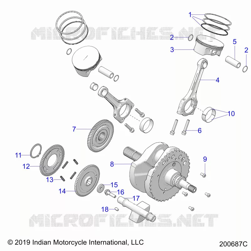ENGINE, PISTON AND CIGUEÑAL
