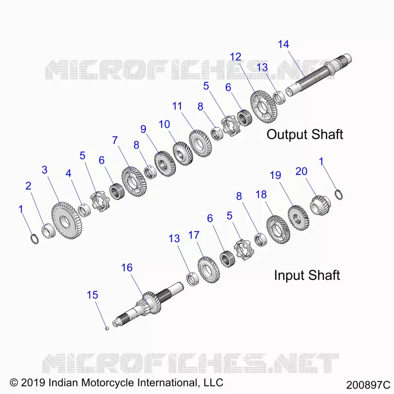 TREN, INPUT/OUTPUT SHAFT ASM.