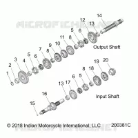 TREN, INPUT/OUTPUT SHAFT ASM.
