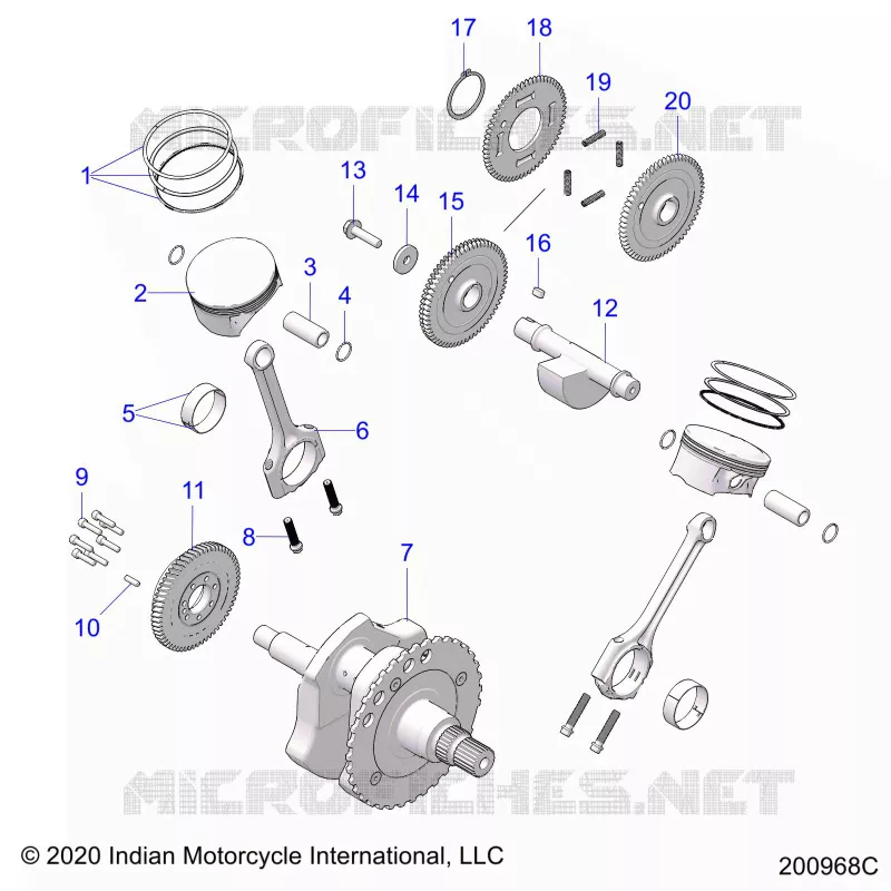 ENGINE, PISTON AND CIGUEÑAL