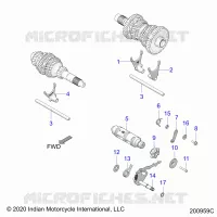 DRIVE TRAIN, HORQUILLAS DE CAMBIO AND DRUM