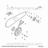 TREN, DRIVE SPROCKET, BELT AND GUARD