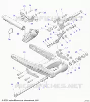 SUSPENSION TRASERA ASM., SWING ARM AND SHOCK (E-PRELOAD)