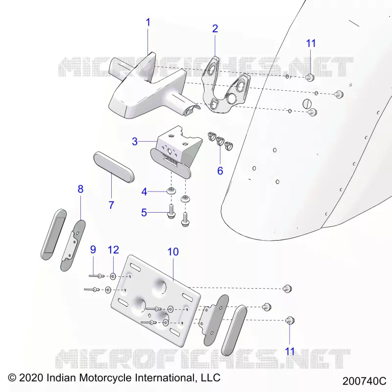 SOPORTE DE LA MATRÃ­CULA/REAR LIGHT HOUSING