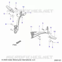 CHASIS, PASSENGER FOOTPEGS