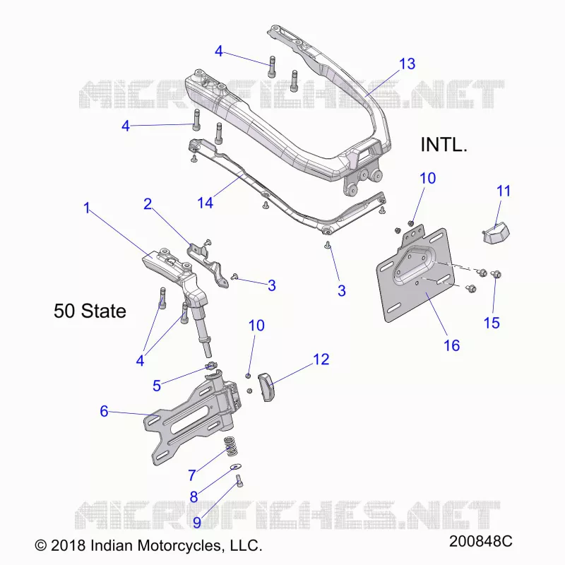 CHASSIS, LICENSE PLATE HOLDER