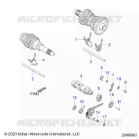 DRIVE TRAIN, HORQUILLAS DE CAMBIO AND DRUM