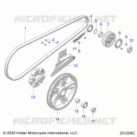 TREN, DRIVE SPROCKET, BELT AND GUARD