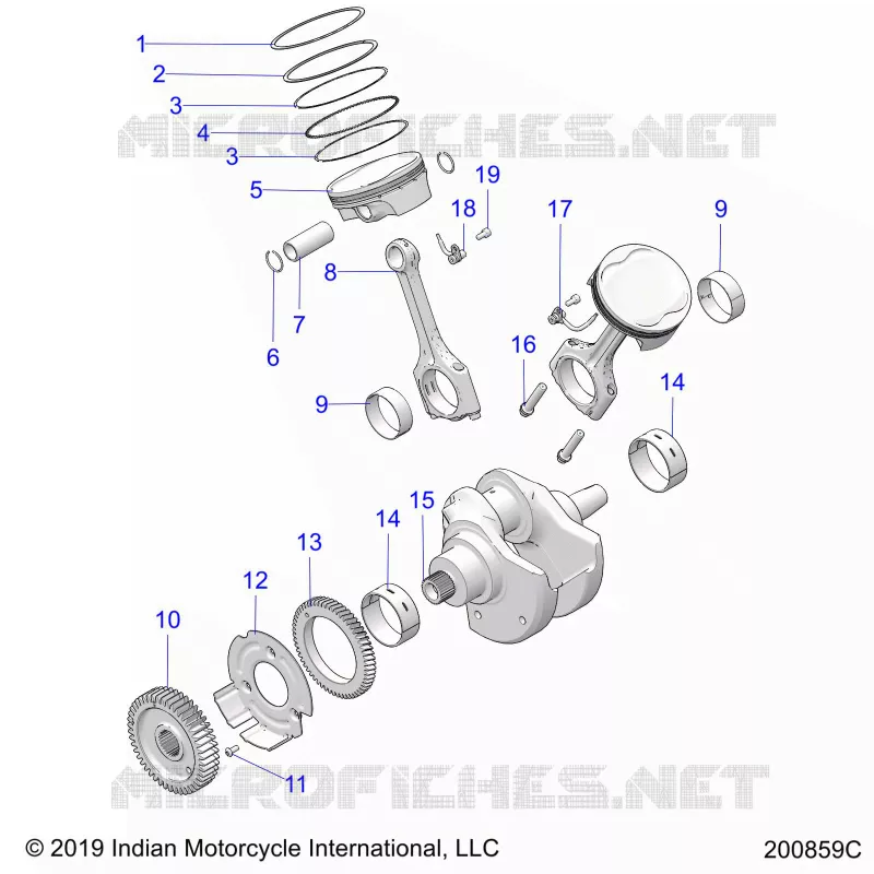 ENGINE, PISTON AND CIGUEÑAL ASM.