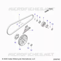 TREN, DRIVE SPROCKET, BELT AND GUARD