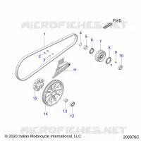 TREN, DRIVE SPROCKET, BELT AND GUARD