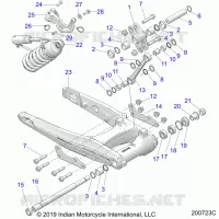 SUSPENSION TRASERA ASM.,  SWING ARM AND SHOCK