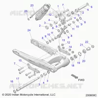 SUSPENSION TRASERA ASM., SWING ARM AND SHOCK