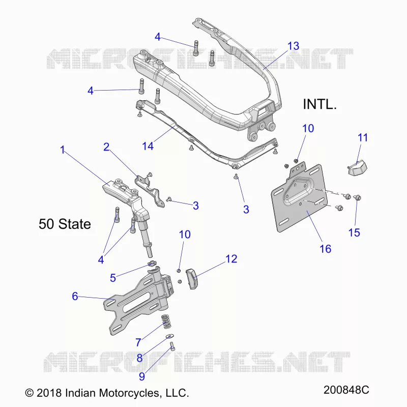CHASSIS, LICENSE PLATE HOLDER