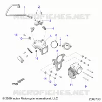 SISTEMA DE COMBUSTIBLE, FUEL CLAM SHELL/THROTTLE BODY