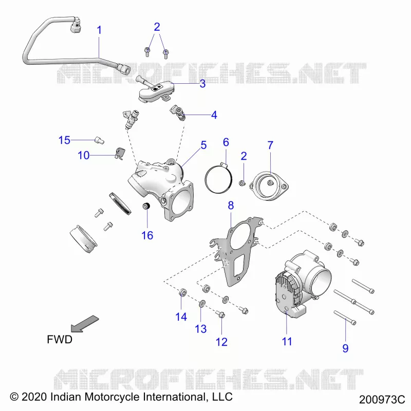 SISTEMA DE COMBUSTIBLE, FUEL CLAM SHELL/THROTTLE BODY