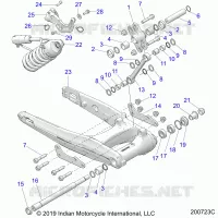 SUSPENSION TRASERA ASM., SWING ARM AND SHOCK