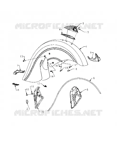 FRONT FENDER ASSEMBLY - N121C/V/D ALL OPTIONS (INDIANFENDER12CC)