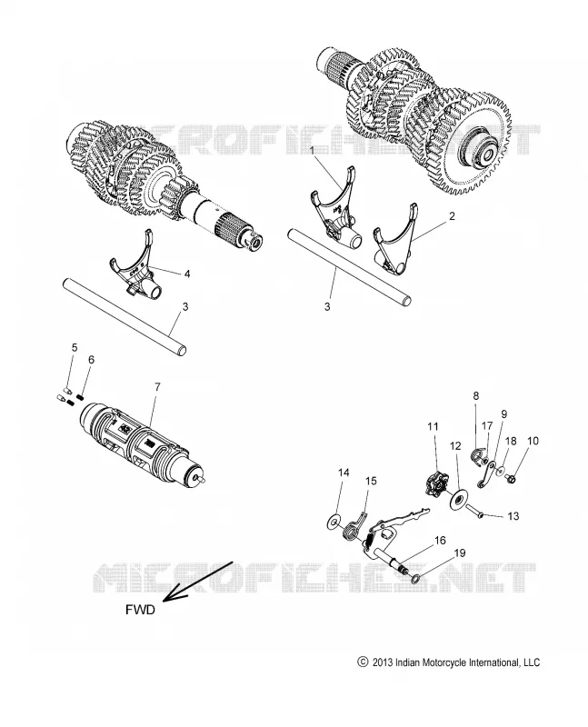 DRIVE TRAIN, HORQUILLAS DE CAMBIO AND DRUM