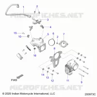 SISTEMA DE COMBUSTIBLE, FUEL CLAM SHELL/THROTTLE BODY